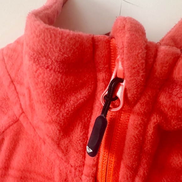 Roxy Cascade Fleece Neon Grapefruit half zip ski - Picture 7 of 10